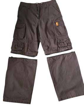 Convertible Cargo Shorts in Dark Brown
